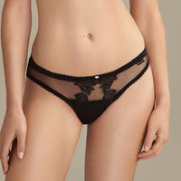 Sexy Sheer Mesh Transparent Bikini Panty Lisca Peony Black Lingerie
