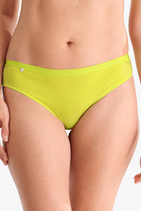 Lingerie set with neon yellow lace and mesh
