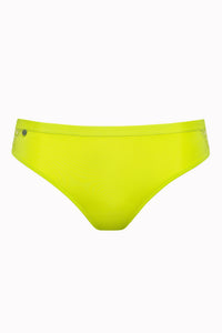 Neon yellow lace and mesh lingerie with floral details