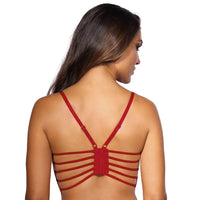 Longline Bra Red Lingerie back view