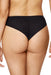Back view of Gorteks Mare Brazilian Thong Panty in sheer black mesh, offering minimal coverage and a smooth fit.