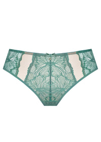 Green lace butterfly design back view panty