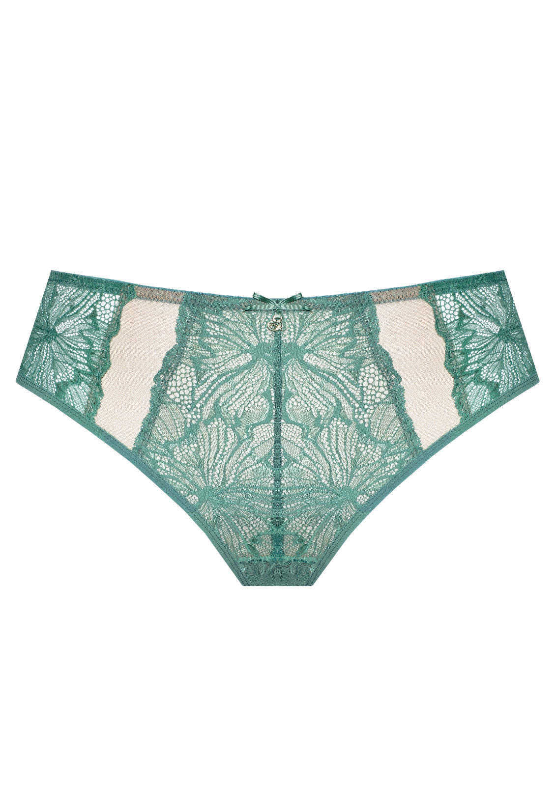 Green lace butterfly design back view panty