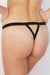 Back view of Sexy Strappy Thong Panty Addiction Nouvelle Lingerie Moulin Black featuring minimal coverage and V-strap detail for a daring style.