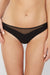Strappy Bikini Panty Addiction Nouvelle Moulin in black with sheer lace front insert and soft microfiber fabric. Features a low-rise fit and thin waistband.