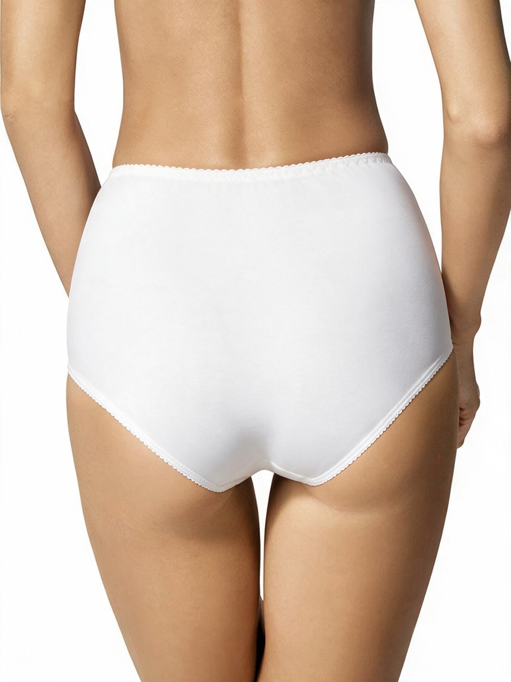 Gorteks Marilyn White Semi Sheer High Waist Brief Panty
