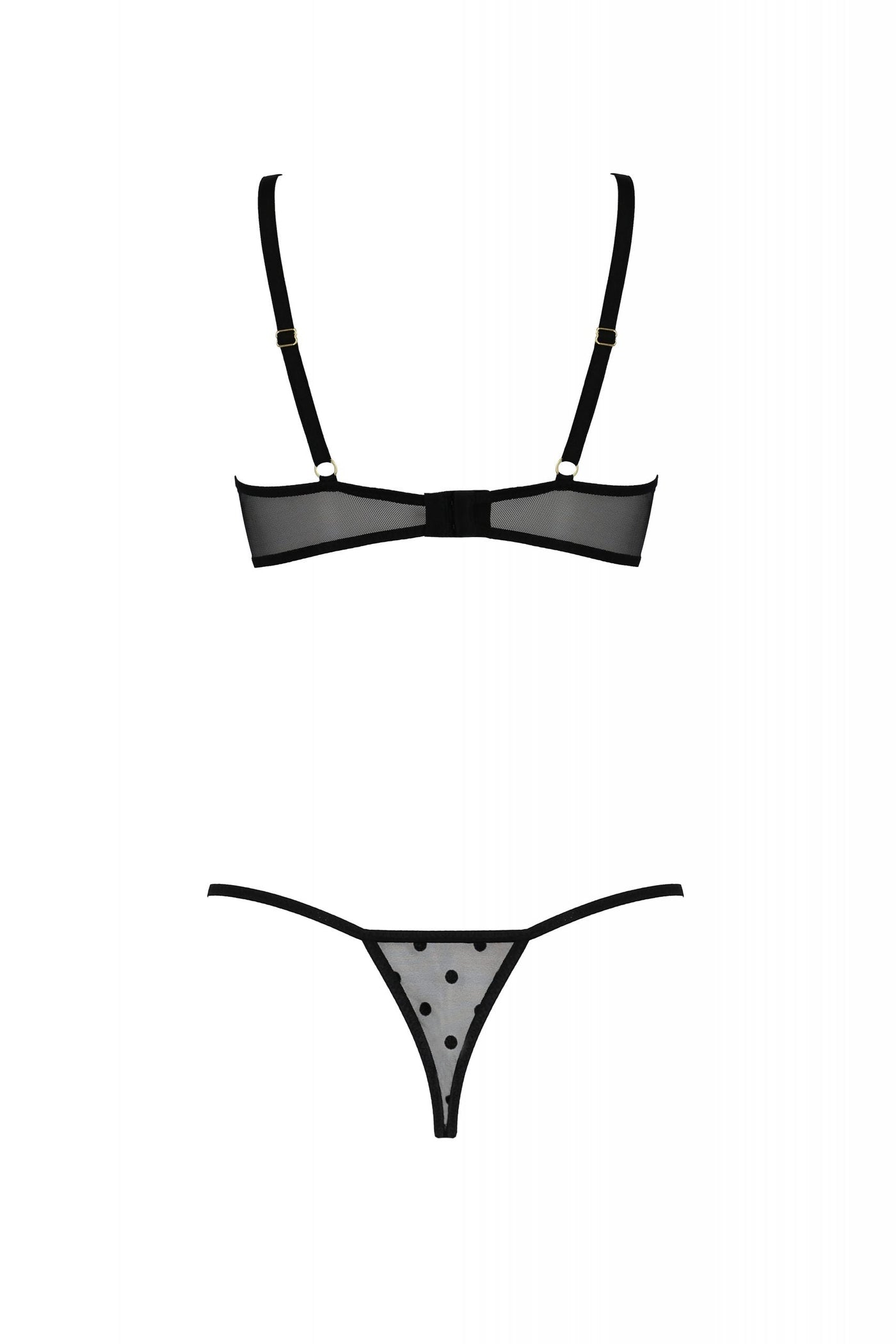 Sexy Open Cup Bra & Sheer String Passion Marina PAE101840 Black ...