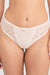 Low-Rise Mesh Brazilian Tanga Panty Amelia M300 in ivory with lace side panels and satin bow, mid-rise fit from Samanta Amelia at Lavinia Lingerie.