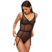 Sexy Sheer Mesh Bodysuit Kinga Mist Contour Black Lingerie