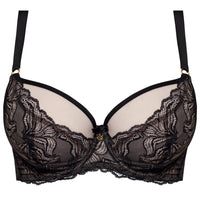 Samanta Nyks Black Sheer Lace Full Figure Bra
