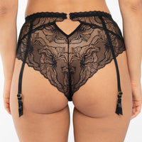 Sheer Mesh Polka Dot Tanga Garter Panty Nyks