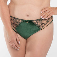 Velvet Sheer Embroidered Brief Panty Ola