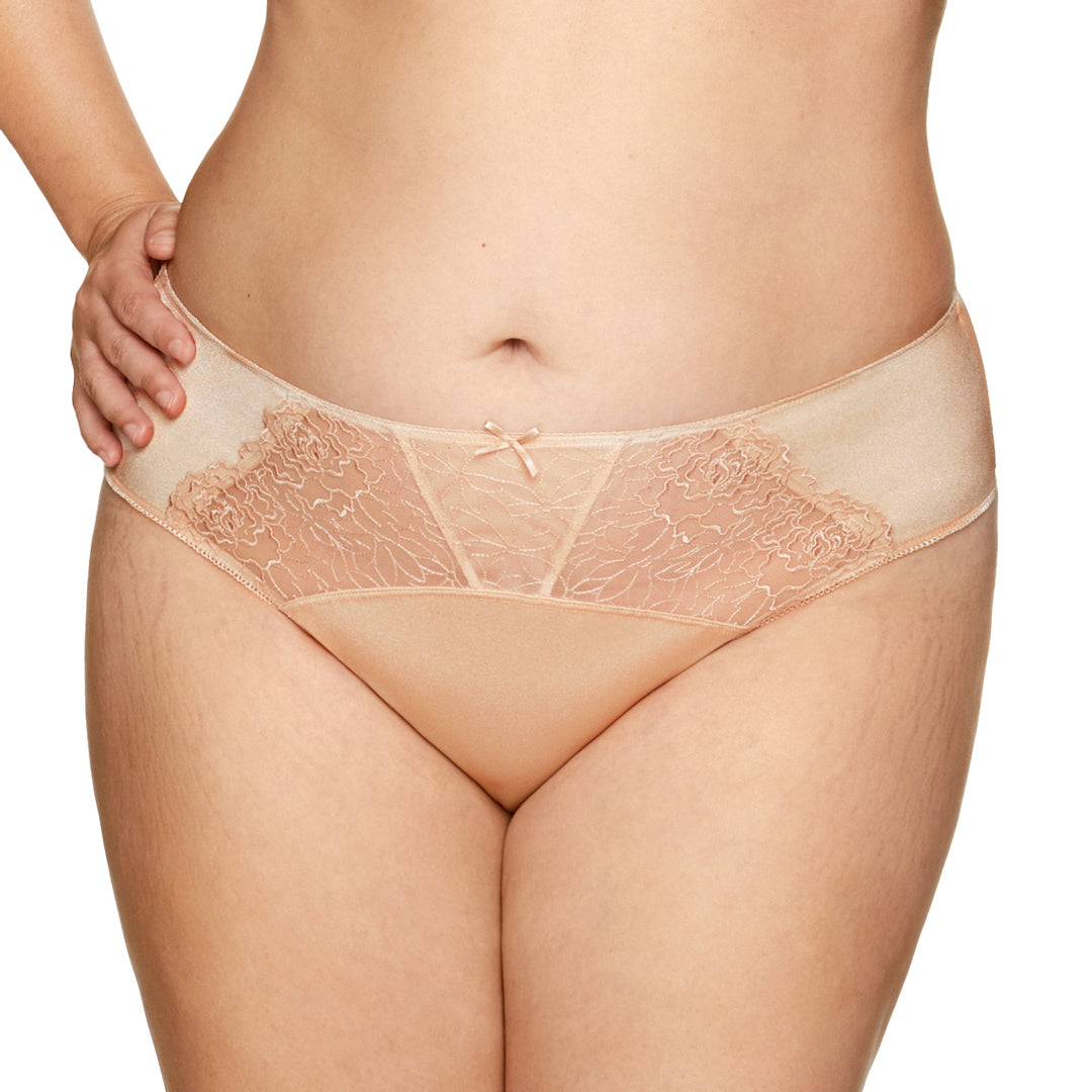 Semi Sheer Bikini Panty Pamela Beige