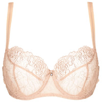 Sheer Mesh Balconette Bra Pamela Beige