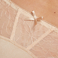 Gorteks Pamela Beige Semi Sheer Thong Panty