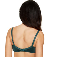 Sheer Mesh Balconette Bra Pamela Pine Green