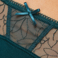 Semi Sheer Low Rise Bikini Panty Pamela Pine Green