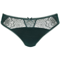 Semi Sheer Thong Panty Pamela Pine Green