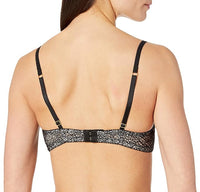 Angled back view of Padded Balcony Bra Addiction Provocante with adjustable straps and secure clasp, highlighting the elegant lace design.