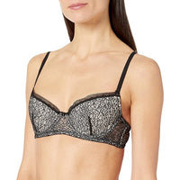 Angled front view of Padded Balcony Bra Addiction Provocante featuring intricate lace detailing and padded balconette cups for a lifted silhouette.