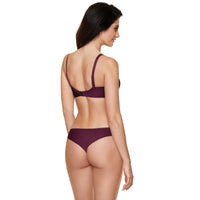 Semi Sheer Thong Panty Pamela Aubergine