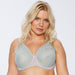 Kinga Pastellove Bra - Sheer Mesh Full Cup in mint with lace detail, designed for fuller bust support and elegant everyday wear.