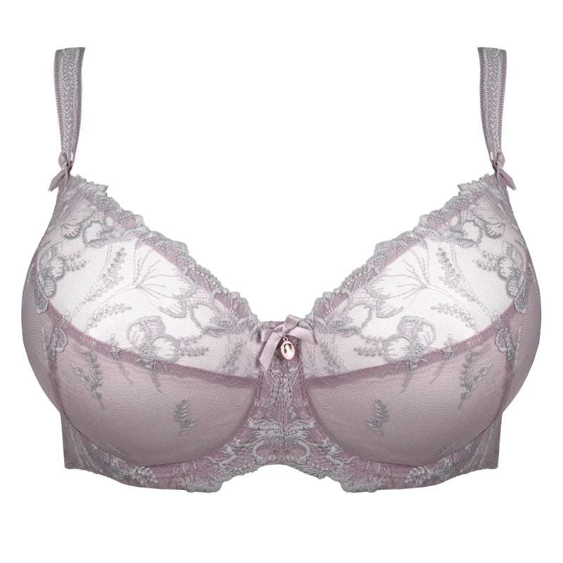 Three Point Bra Sheer Three-Part Underwire Bra Dalia Penelope K23 Beige Pink Lingerie ...