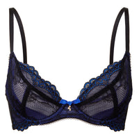 Soft Sheer Mesh Plunge Bra Gossard Superboost Lace Blue