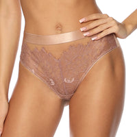 Sheer Lace Brazilian Tanga Panty Kinga Shimmer Goldie