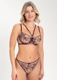 Samanta Silvia Aubergine Soft Balconette Bra