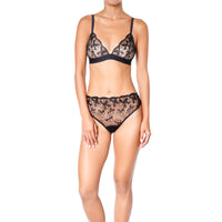 Huit - Lettre d'Amour Bralette - Black