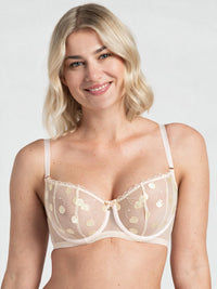 Samanta Cherie Pastel Sheer Balconette Bra