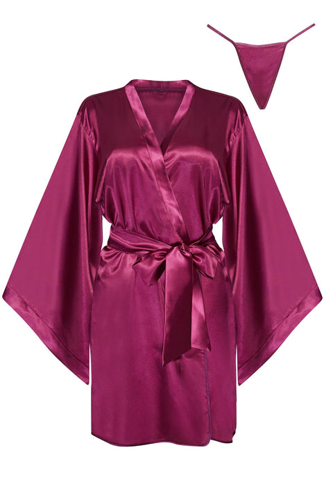 Satin Kimono-Style Robe Beauty Night Samira