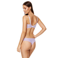Lavender Lingerie Set Bra & Thong Panty Set back view