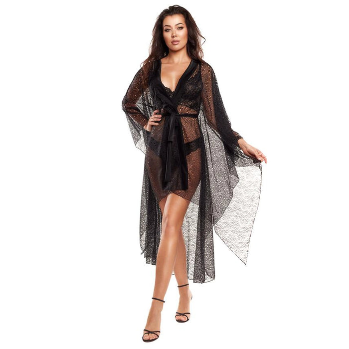 Sexy Sheer Lace Robe Axami Black Panther