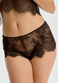 Blush Serene Black Sheer Eyelash Lace Short