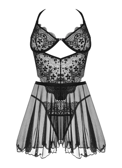 Sheer Mesh Lace Chemise Beauty Night Dark Mirage