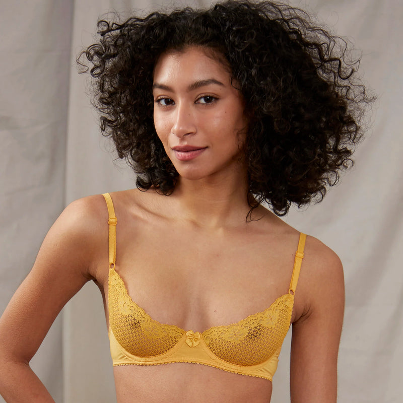 Sexy Soft Demi Bra Timpa Alice Marigold Sheer Lingerie