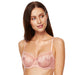 Soft See-Through Embroidery Balconette Bra Pink Lingerie