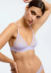 Stretch Mesh Cheeky Bralette Blush Caché Lilac