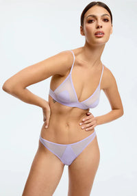 Stretch Mesh Cheeky Bralette Blush Caché Lilac