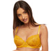 Kinga Sunkiss Sensual Sheer Lace Demi Cup Bra SC854 Yellow Lingerie
