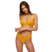 Sexy Sheer Demi Bra Soft Lace Sheer Tanga Panty Kinga Sunkiss  Yellow Lingerie Set