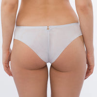 Sheer Mesh Tanga Panty Sweet Gray/Pink Lingerie back view