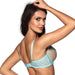 Sheer Bra Blue Lingerie side view