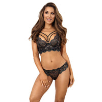 Sheer Lace Longline Plunge Bra Axami Sensations
