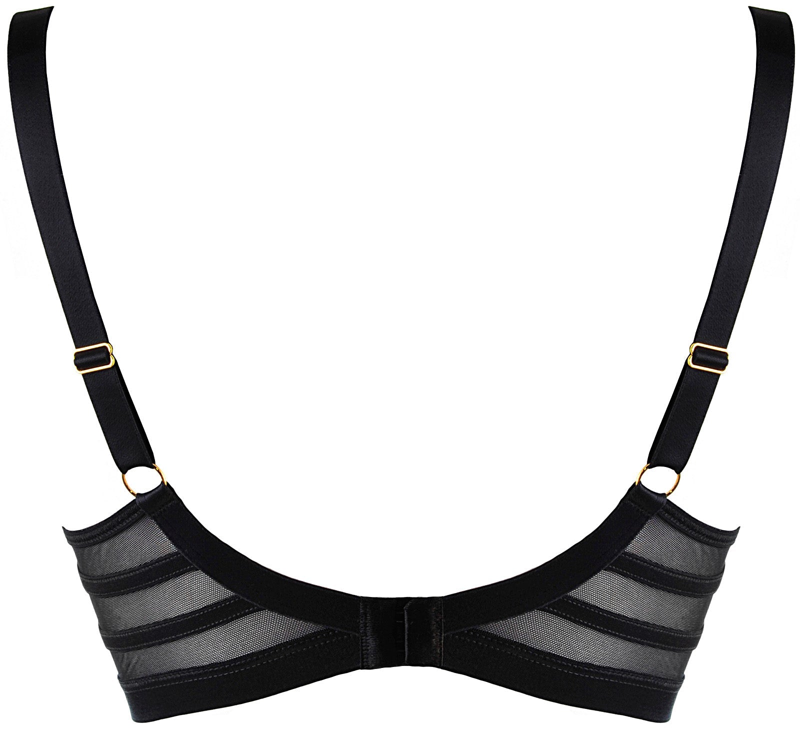 Soft mesh bra, back view