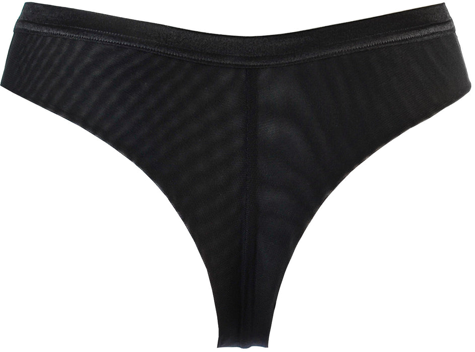 Everyday thong underwear back view, Black