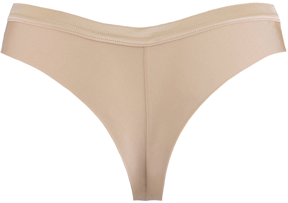 Soft Brazilian Thong Panty Axami Stripe Nude