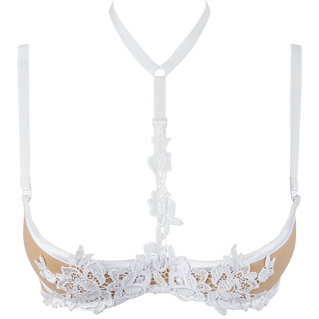 Axami Naughty in Nude White Open Cup Shelf Bra